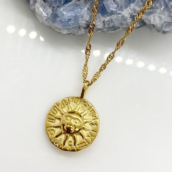 Anthropologie Jewelry - NEW Sun Zodiac Pendant Necklace